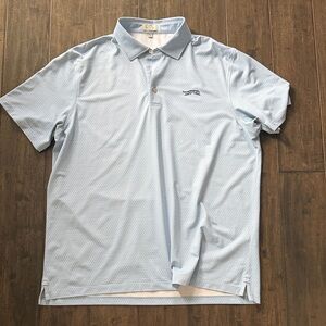 Sun Day Red Polo Shirt Men’s Large Light Blue Textured Performance